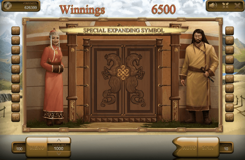 Mongol Treasures: kengaytiruvchi belgilar va FS bilan ajoyib uyasi