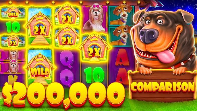 The Dog House bonus o'yinidagi yopishqoq Wild ko'paytiruvchilari