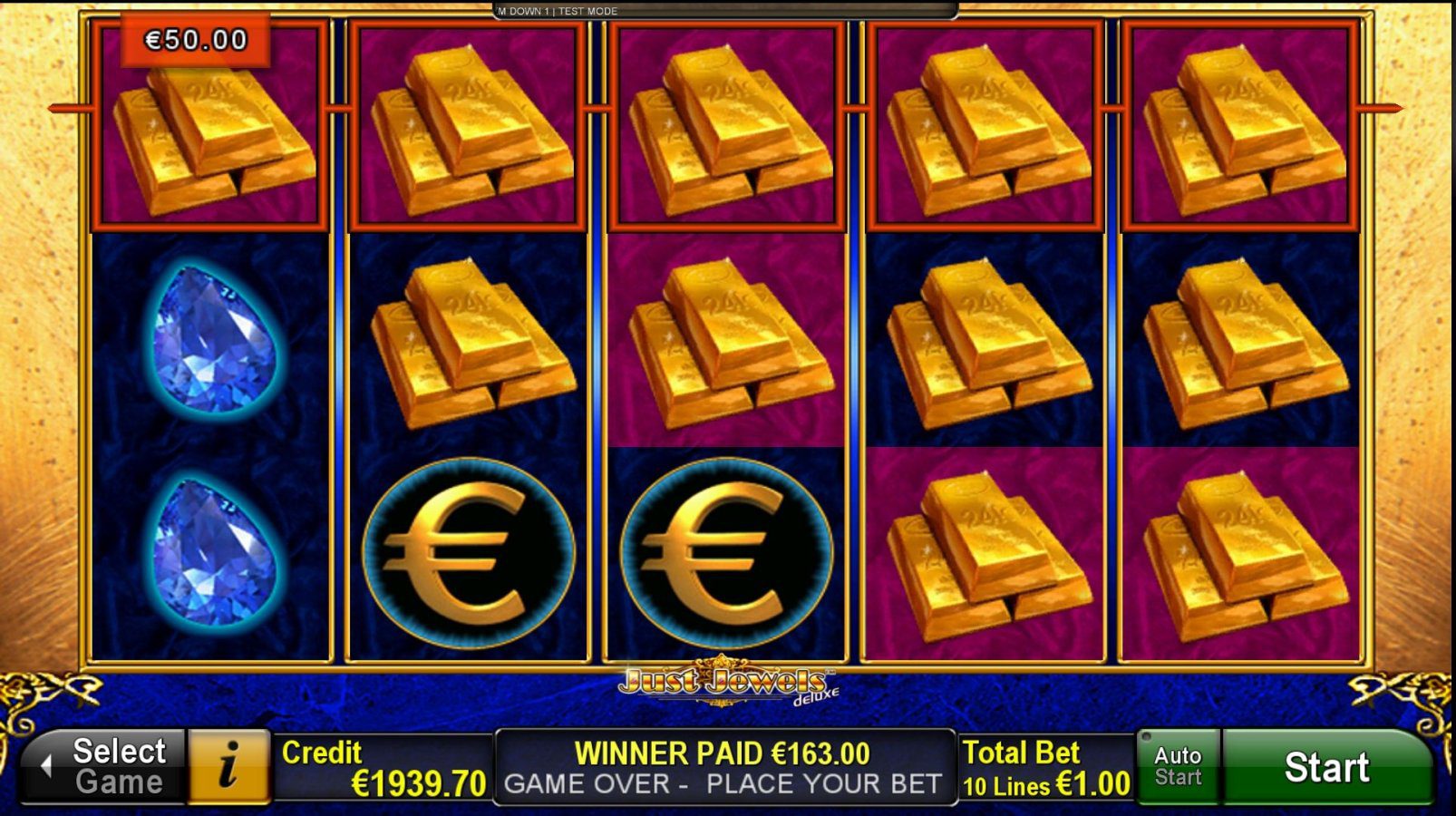 Игровой автомат Just Jewels Deluxe от Novomatic с символами драгоценных камней