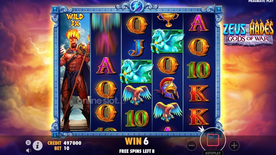 Каскадные множители в слоте Zeus vs Hades