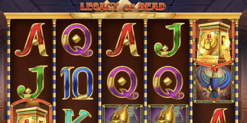 Бонусный раунд Legacy of Dead с расширяющимися символами на всех барабанах